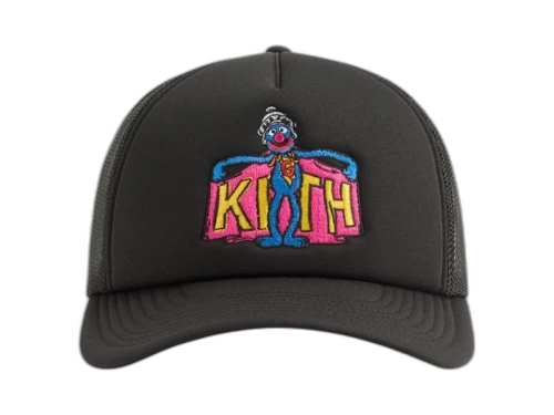 Kith x Sesame Street Super Grover Nolan Trucker Cap Black