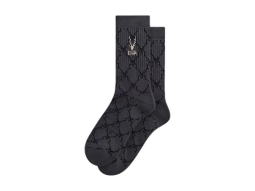 Kith x South2 West8 For Columbia Monogram Jacquard Crew Socks Black