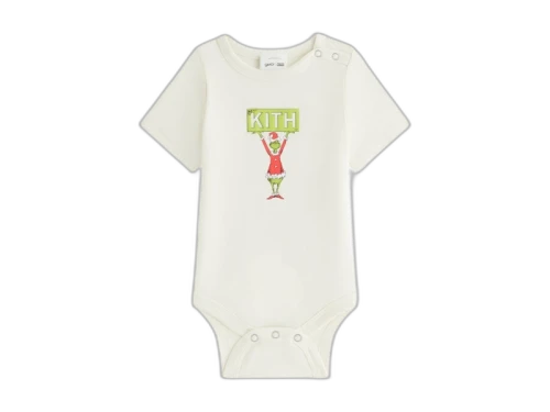 Kith x The Grinch Baby Classic Logo Bodysuit Sandrift