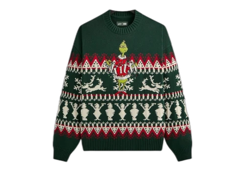 Kith x The Grinch Fair Isle Lewis Crewneck Sweater Stadium