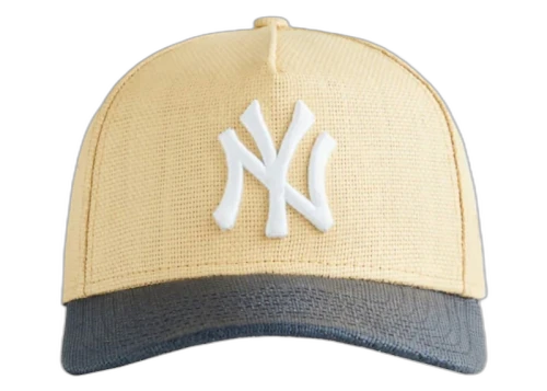 Kith x The New York Yankees Raffia 9Forty A-Frame Snapback Sandrift