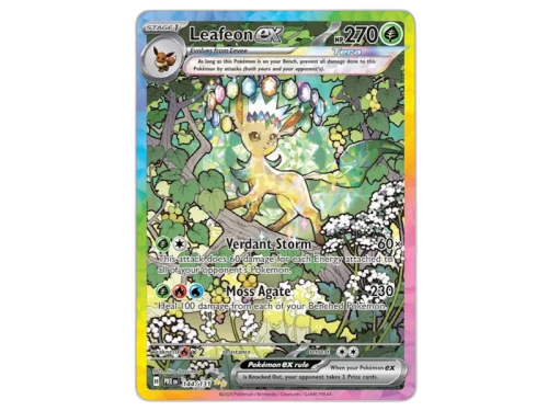 Leafeon ex 2025 Pokémon Scarlet & Violet Prismatic Evolutions Special Illustration Rare 144/131 Ungraded