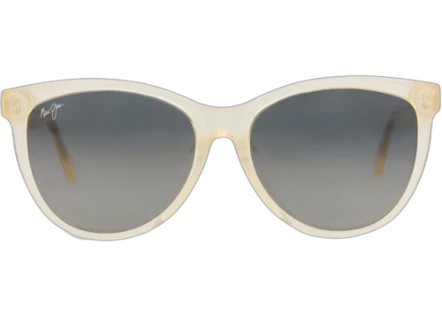 Maui Jim Cat Eye Frame Acetate Sunglasses GS833-24S Almond Almond Grey