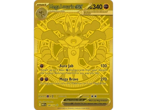 Mega Lucario ex 2025 Pokémon Scarlet & Violet Mega Evolution Hyper Rare 188/132 Ungraded