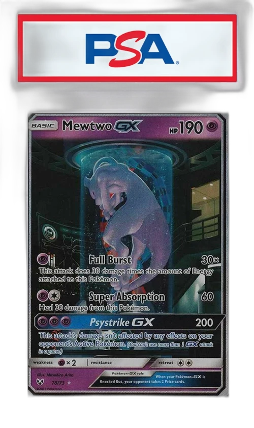 Mewtwo GX 2017 Pokemon TCG Sun & Moon Shining Legends Secret #78 (PSA or BGS Graded)