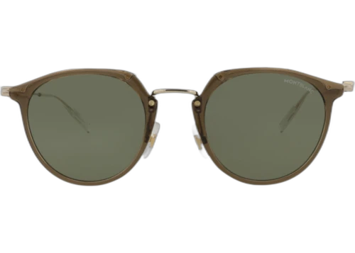Montblanc Aviator Frame Injection Sunglasses MB0204S-30012073-004 Brown Gold Green