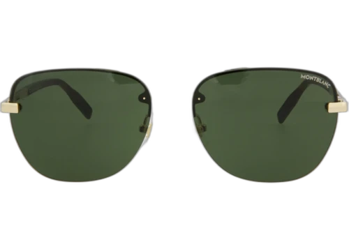 Montblanc Aviator Frame Metal Sunglasses MB0056S-30007975-002 Gold Gold Green