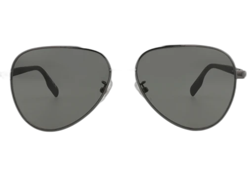 Montblanc Aviator Frame Metal Sunglasses MB0182S-30011380-007 Ruthenium Grey Grey