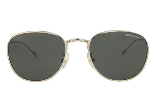 Montblanc Aviator Frame Metal Sunglasses MB0211S-30012091-001 Gold Gold Grey