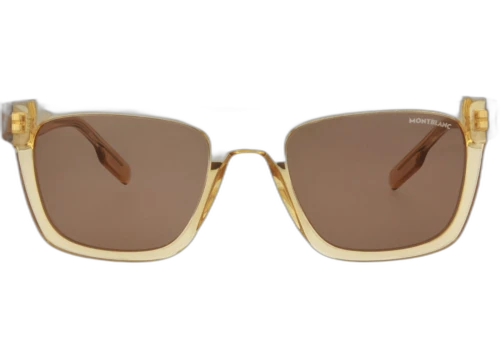 Montblanc Square Frame Acetate Sunglasses MB0176S-30011374-003 Orange Orange Brown