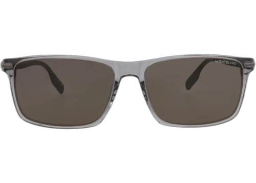Montblanc Square Frame Acetate Sunglasses MB0249S-30013562-004 Grey Brown Smoke