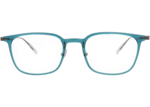 Montblanc Square Frame Injection Optical Frames MB0100O-30008644-006 Blue Ruthenium Transparent