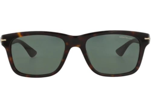 Montblanc Square Frame Recycled Acetate Sunglasses MB0263S-30014165-002 Havana Havana Green