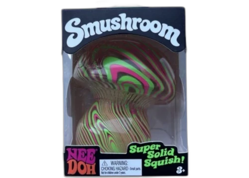 NeeDoh Smushroom Squishy Fidget Toy Green/ Pink
