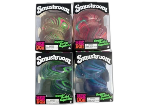 NeeDoh Smushroom Squishy Fidget Toy Set of 4 Blue/ Purple/ Green/ Pink