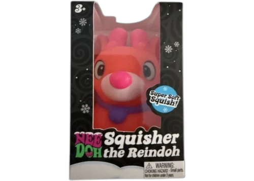 NeeDoh Squisher the Reindeer Squishy Fidget Toy Orange