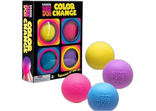 NeeDoh Teenie Color Change Multicolor Set Squishy Fidget Toy 4-Pack