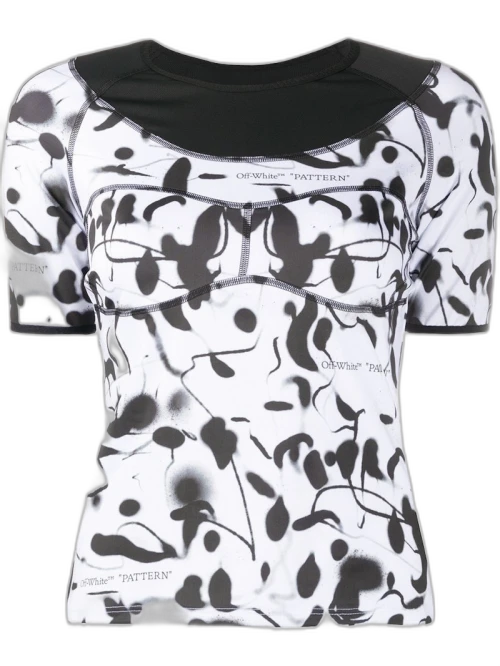 OFF-WHITE Abstract Print Performance T-Shirt Black/White