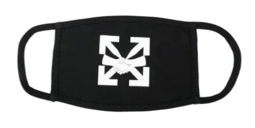 OFF-WHITE Agreement Arrows Print Facemask Black