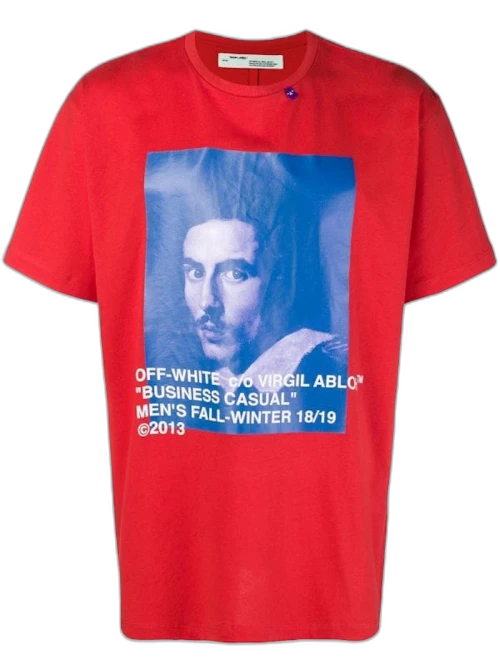 OFF-WHITE Bernini Spliced Tee Red