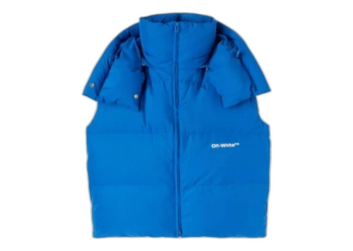 OFF-WHITE Bounce Down-Feather Hooded Jacket Blue