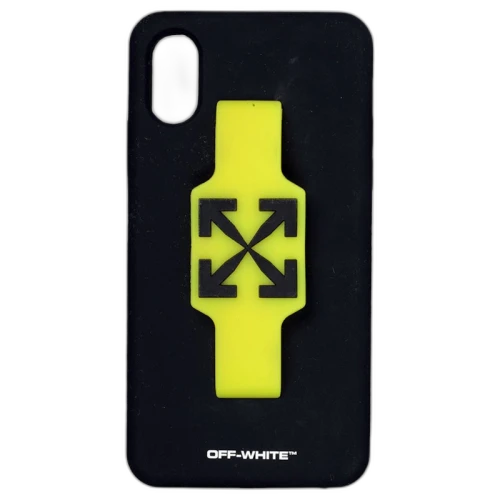 OFF-WHITE Finger Grip iPhone XS Max Case Black/Yellow