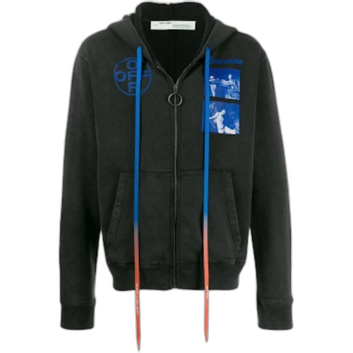 OFF-WHITE Hardcore Caravaggio Zip Hoodie Black