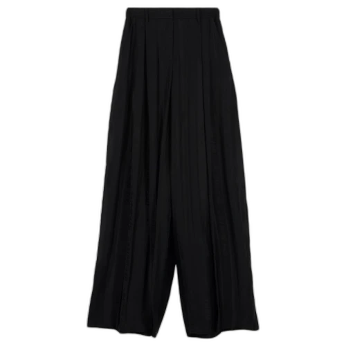 OFF-WHITE High Waisted Wide Leg Trouser Pants Black