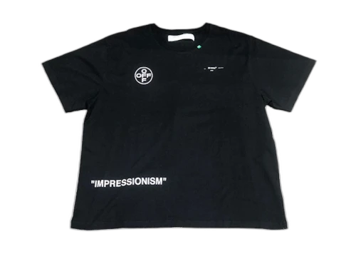 OFF-WHITE Impressionism Diagonal Stencil Tee Black/White