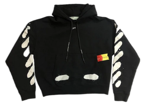 OFF-WHITE Incomplete Spray Paint OS Hoodie Black