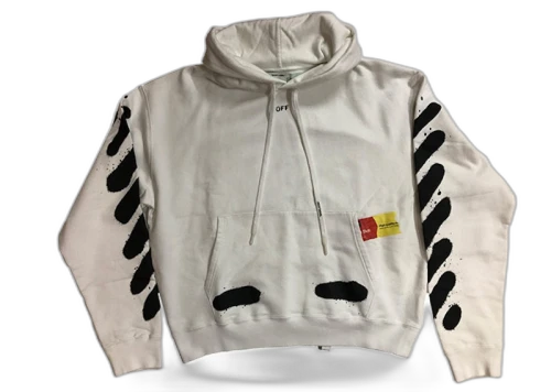 OFF-WHITE Incomplete Spray Paint OS Hoodie White