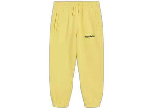 OFF-WHITE Kids Script Logo Sweatpants Yellow/Black