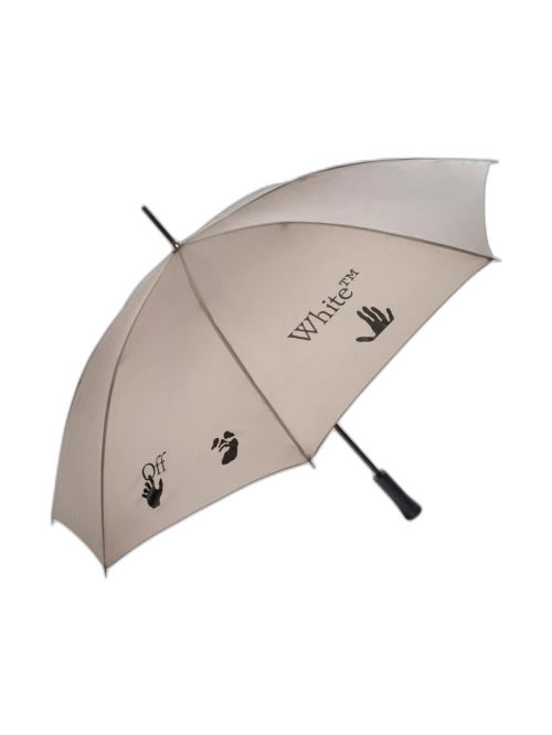 OFF-WHITE Long Umbrella Taupe/Black