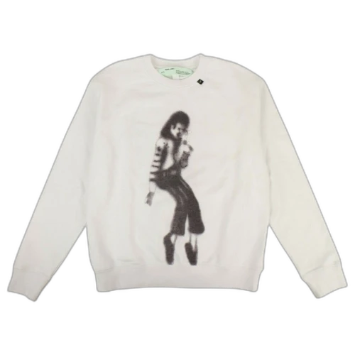 OFF-WHITE Michael Jackson Crewneck Sweatshirt White/Black