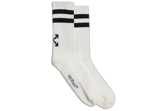 OFF-WHITE Striped Socks White/Black