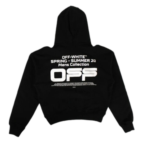 OFF-WHITE Wavy Line Logo Hoodie Black