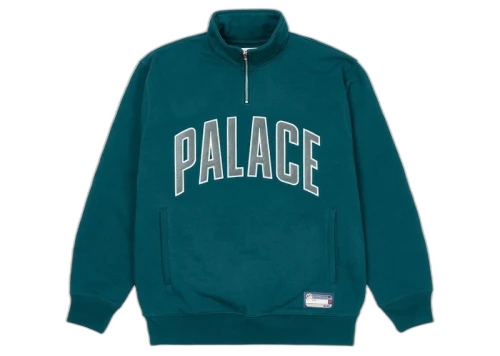 Palace 1/4 Zip Funnel Green