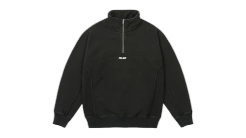 Palace 1/4 Zip Wash Out Funnel Black