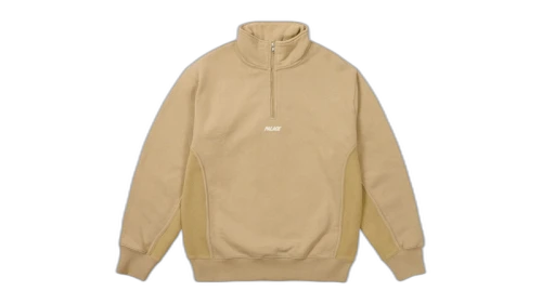Palace 1/4 Zip Wash Out Funnel Stoney Grey