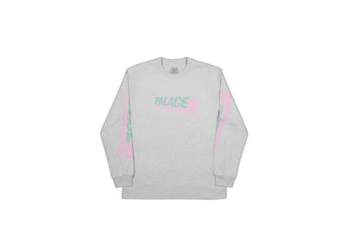 Palace 3-P Longsleeve Grey Marl