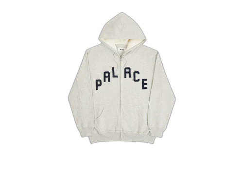 Palace Alas Zip Hood Grey Marl