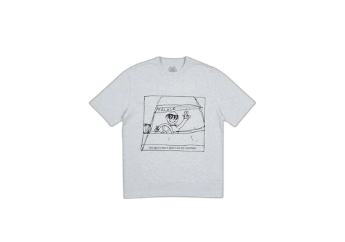 Palace Autobahn T-Shirt Grey Marl