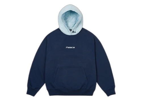 Palace Baffled Font Hood Navy