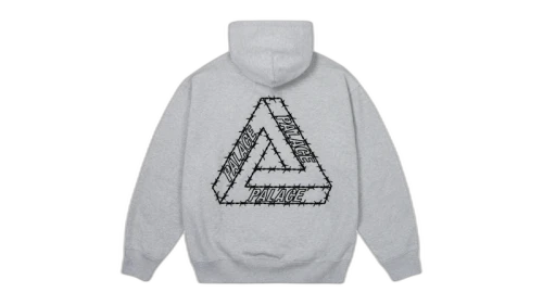 Palace Barbed Tri-Ferg Hood Grey Marl