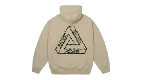 Palace Barbed Tri-Ferg Hood Stoney Grey