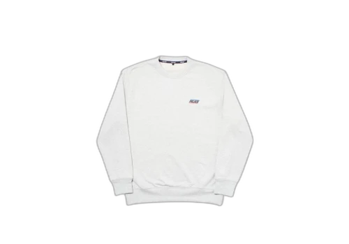 Palace Basically A Crew Light Grey Marl