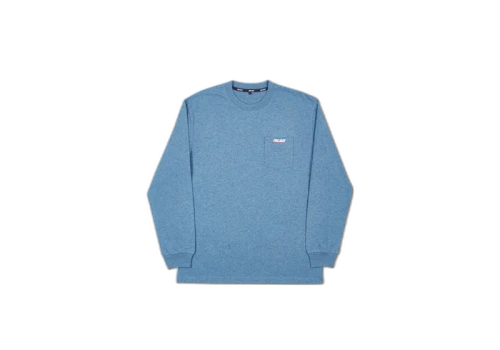 Palace Basically a Pocket Longsleeve Blue Marl