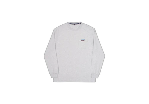 Palace Basically A Pocket Longsleeve Grey Marl