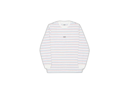 Palace Basically a Stripe Longsleeve White/Blue/Red