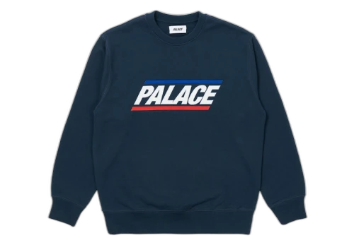 Palace Basics Logo Crew Navy